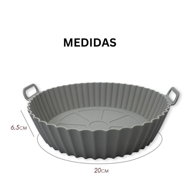 Forma de Silicone para Air Fryer com Alça Reutilizável- Frete Grátis.