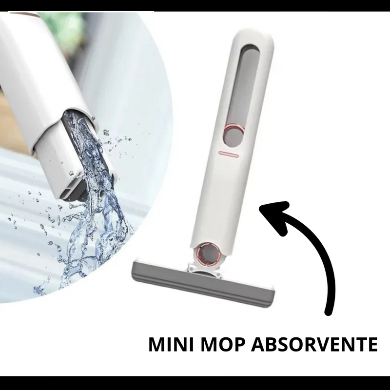 Mop Triangular Giratório Azul + Mini Mop Branco - FRETE GRÁTIS.