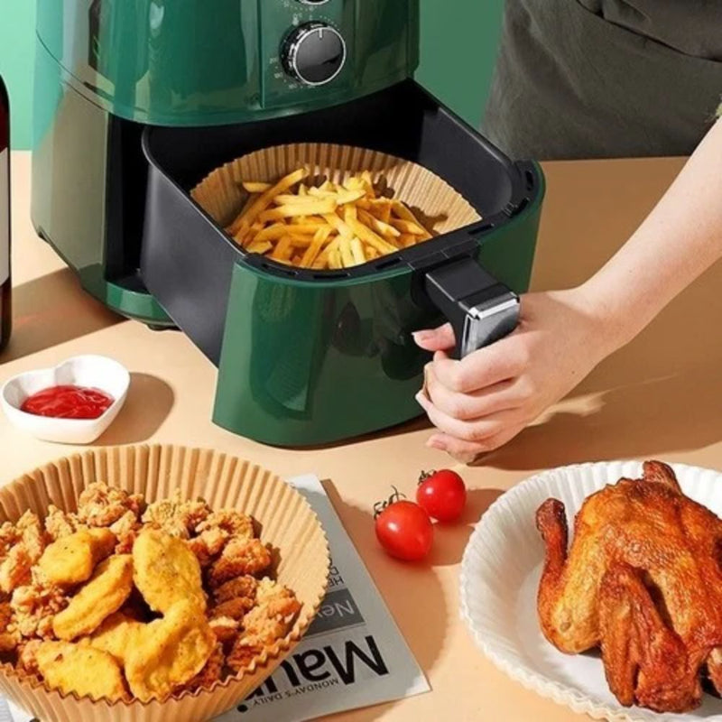 Forma de Air Fryer Descartável 50 unidades Papel Vegetal- FRETE GRÁTIS