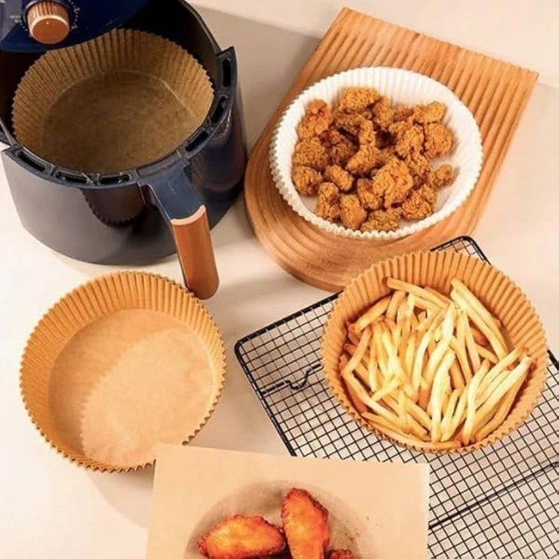 Forma de Air Fryer Descartável 50 unidades Papel Vegetal- FRETE GRÁTIS