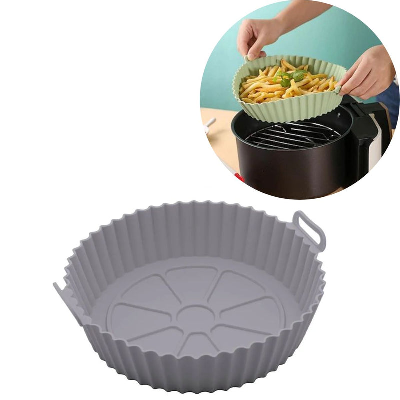 Forma de Silicone para Air Fryer com Alça Reutilizável- Frete Grátis.