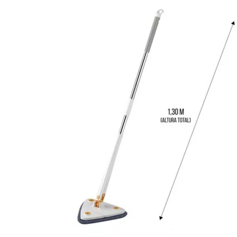 Mop Magic Clean Triângulo Ajustável Giratório 360º Branco- FRETE GRÁTIS