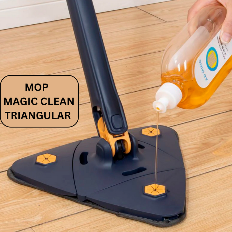 Mop Magic Clean Triângulo Ajustável Giratório 360°